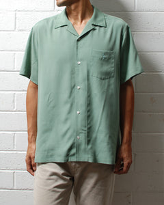 LANI'S General Store / Chirimen Rayon Shirts "Matcha"