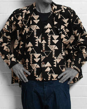 画像をギャラリービューアに読み込む, Hawaiian Barkcloth Aloha Jacket "Kapa Black"
