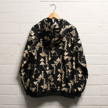 Load image into Gallery viewer, Hawaiian Barkcloth Hoodie &quot;Kapa Black&quot;