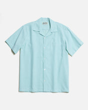 画像をギャラリービューアに読み込む, Seersucker Open-collared Shirt "Green"