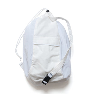 Ripstop x Nylon One Shoulder Bag / White
